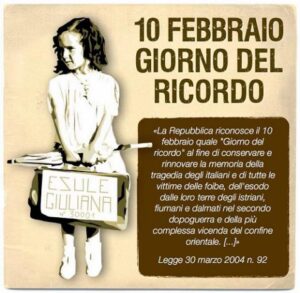 giorno del ricordo 10 febbraio