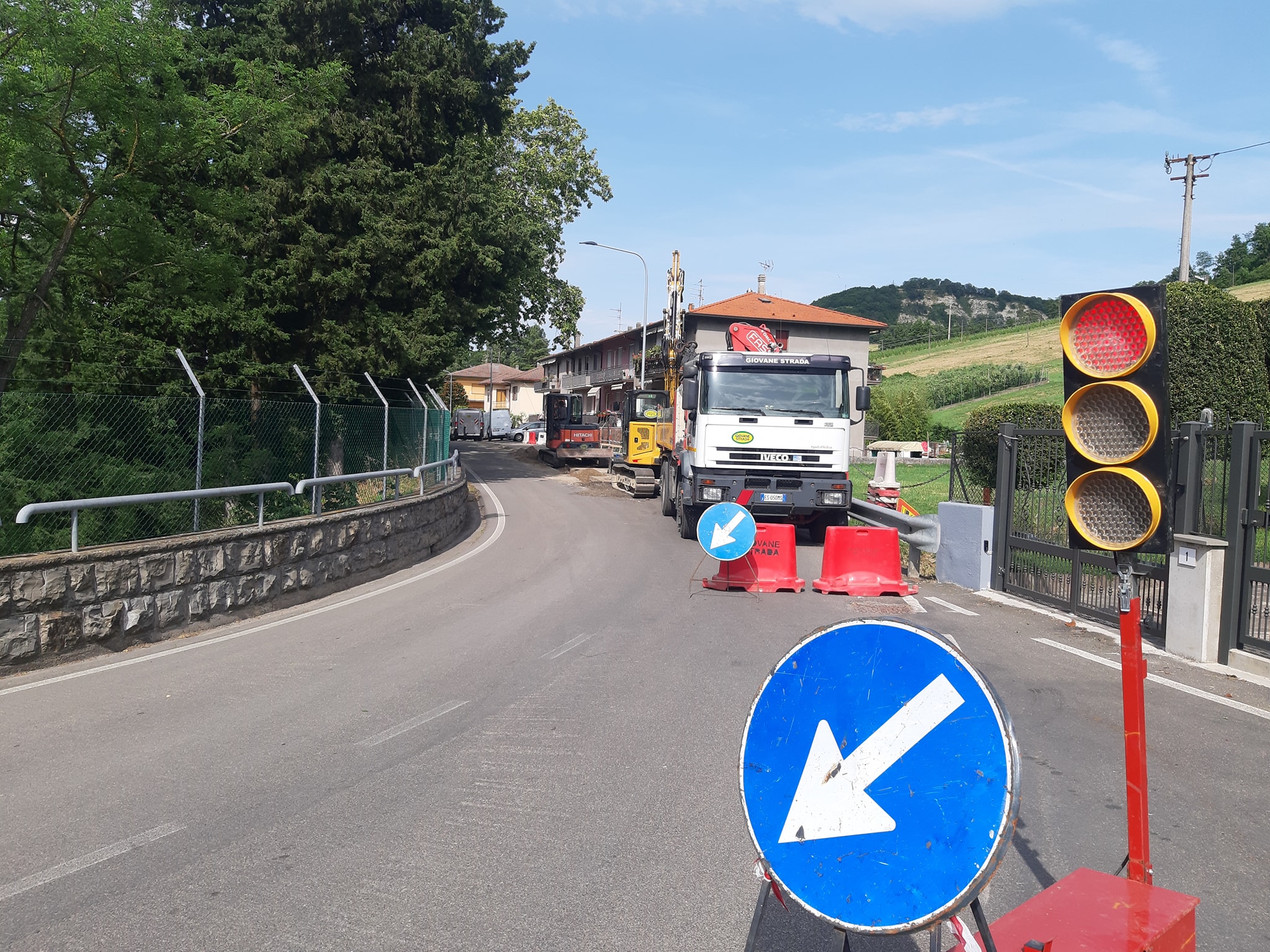 lavori in via Carlo Alberto Dalla Chiesa