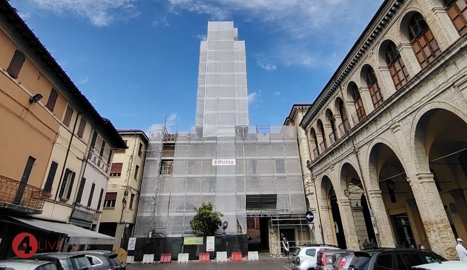 Visita del sindaco al cantiere per la riduzione del rischio sismico del Palazzo Comunale