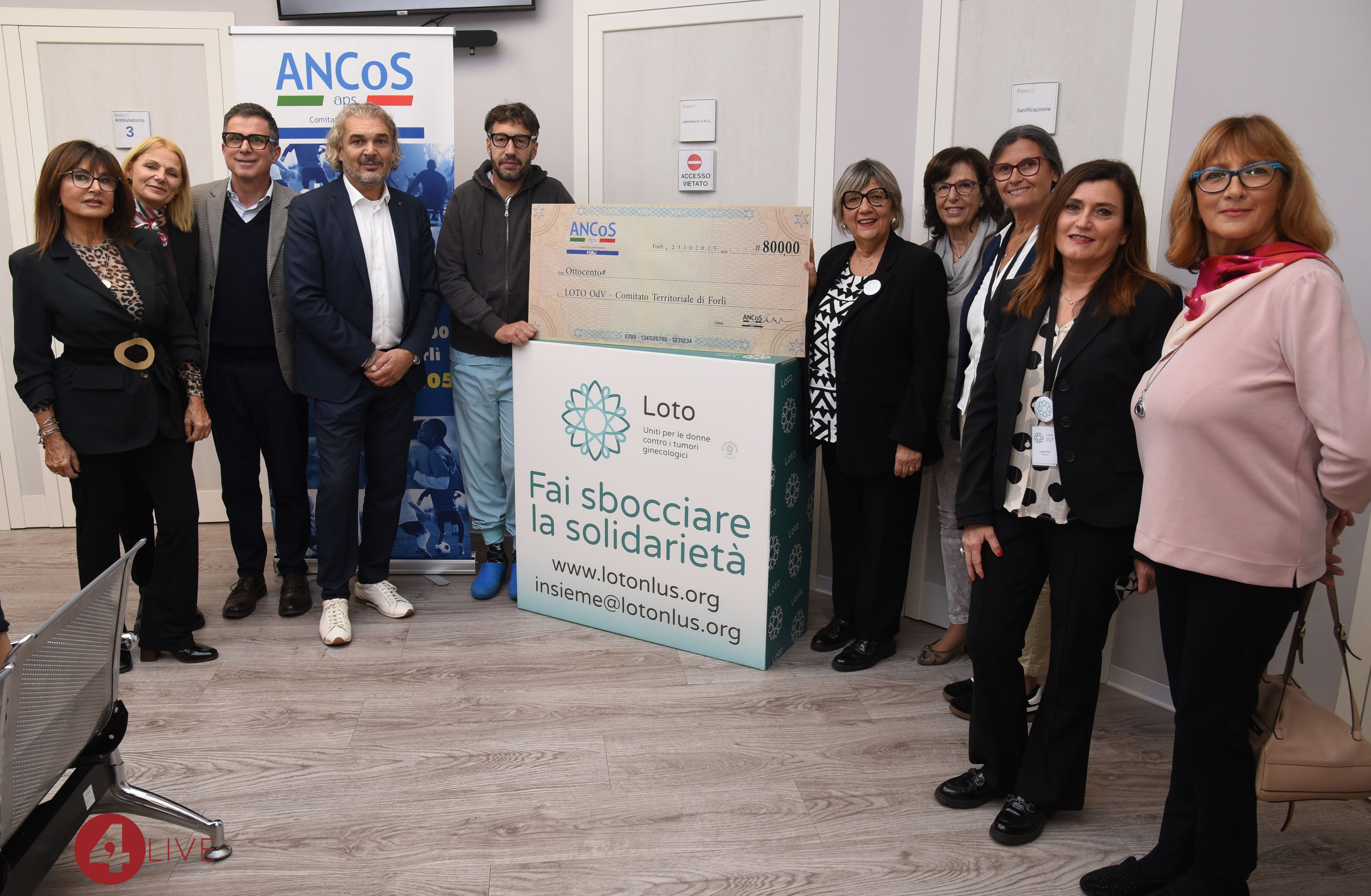 Ancos Forlì dona 800 euro all’associazione Loto