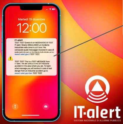 Simulazione del sistema IT-Alert per possibile incidente a deposito di GPL