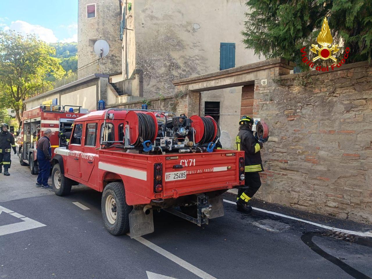 incendio in una cantina