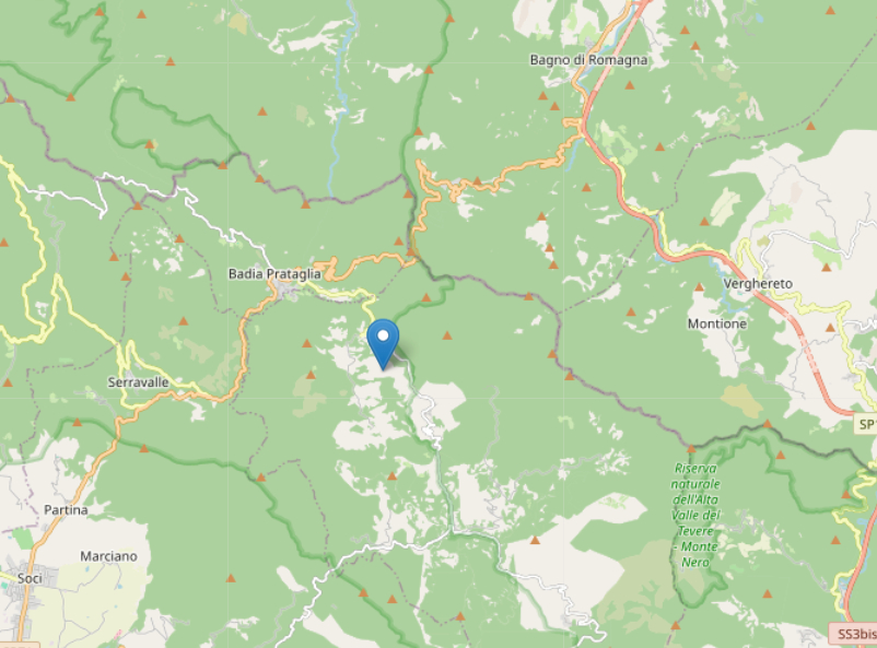 Tre scosse di terremoto in un’ora a Verghereto, la più forte di magnitudo 3.5