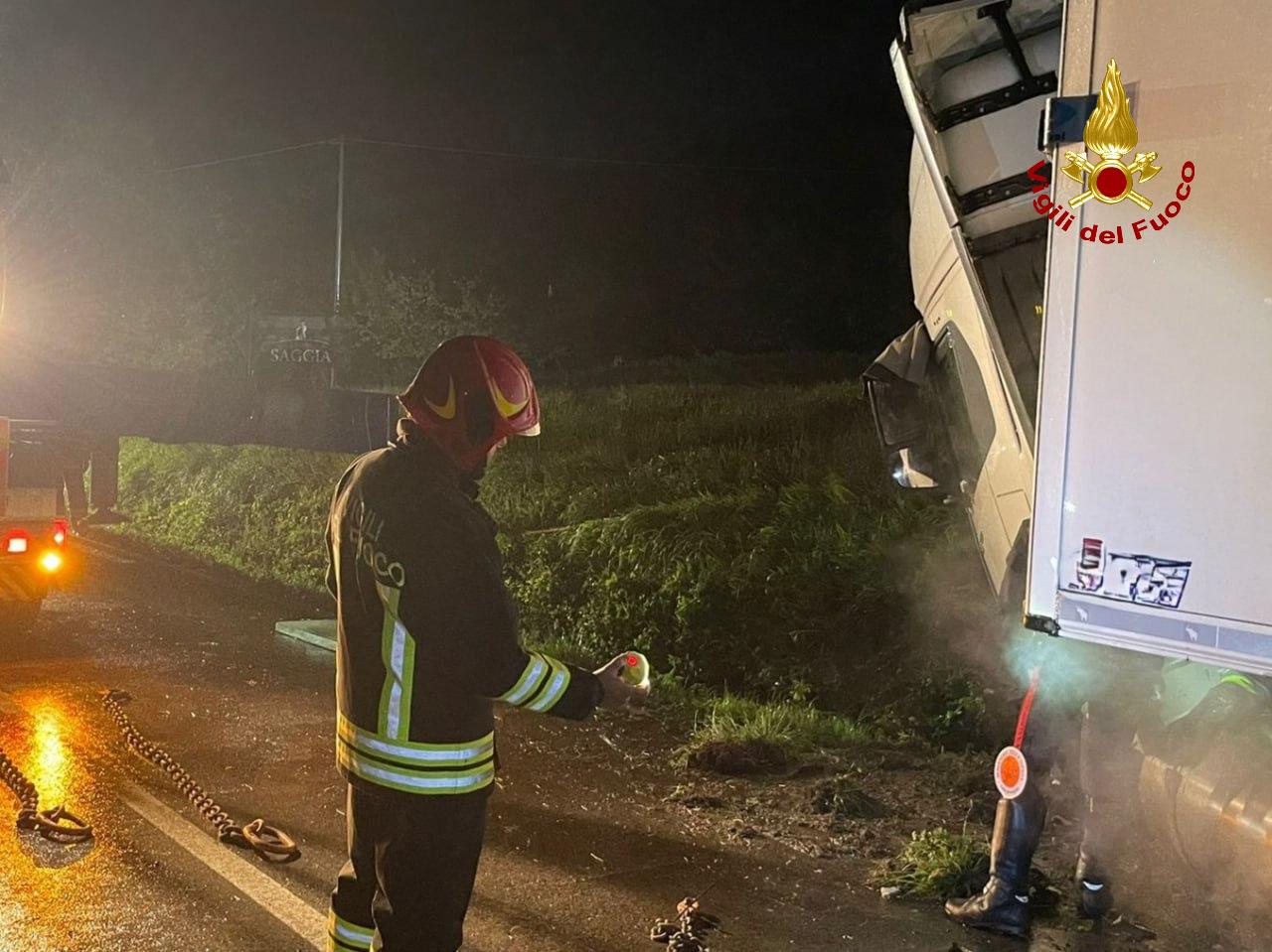 Incidente stradale sulla SP4 del Bidente a Nespoli